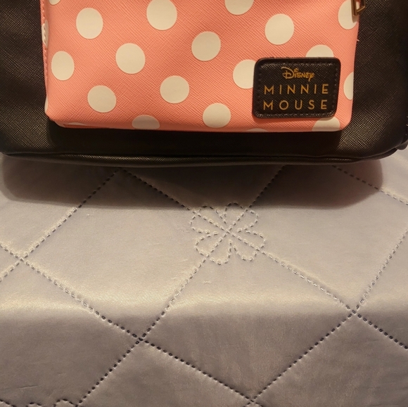 Disney Minnie Mouse Polka Dot Mini Backpack - Black and Pink - Picture 6 of 11